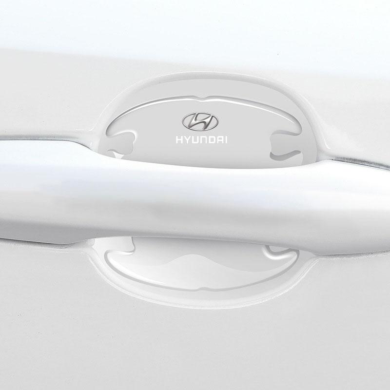 4Pcs Car Door Handle Protector Sticker Auto Styling For Hyundai Genesis I10 I20 I30 I40 IX20 IX35 IX25 Accent Azera Elantra