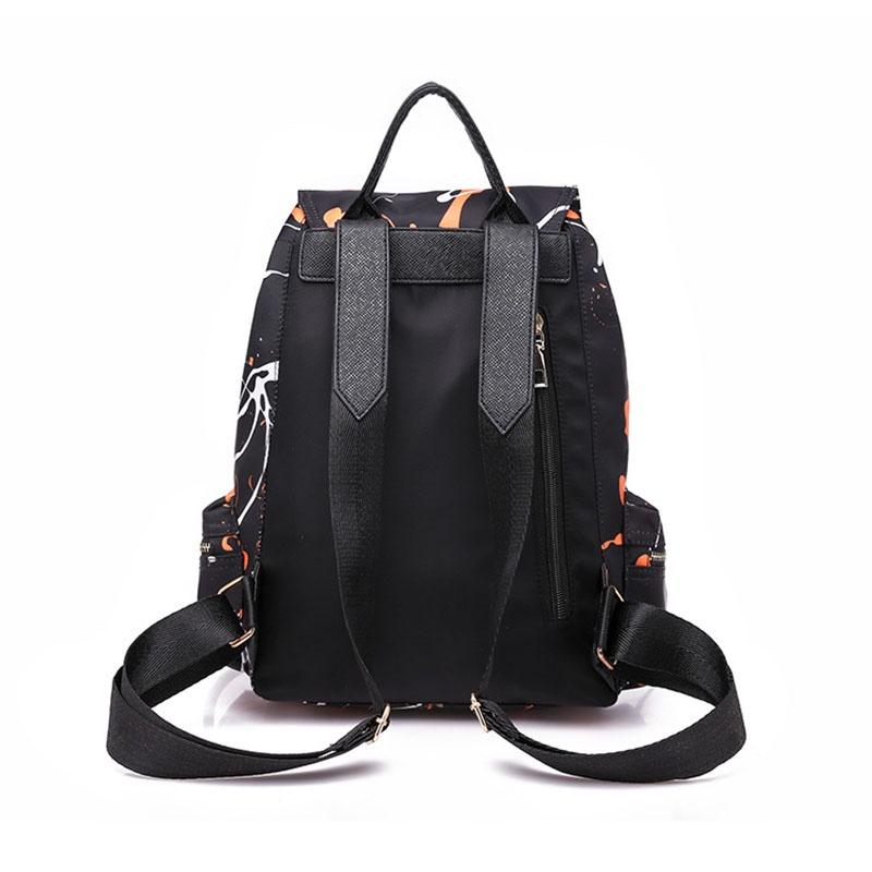 Stilvoller Und Verschleißfester Damen-Nylon-Graffiti-Rucksack Mit Weichem Material