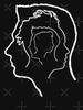 Depeche Mode Members Matryoshka Profile White Outline Black Background Classic T-Shirt