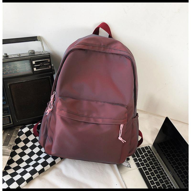 Farbverlauf College-Rucksack: Hongkong-Stil, Großes Fassungsvermögen, Nylon, Spritzwassergeschützt, Schultertasche für Herren.