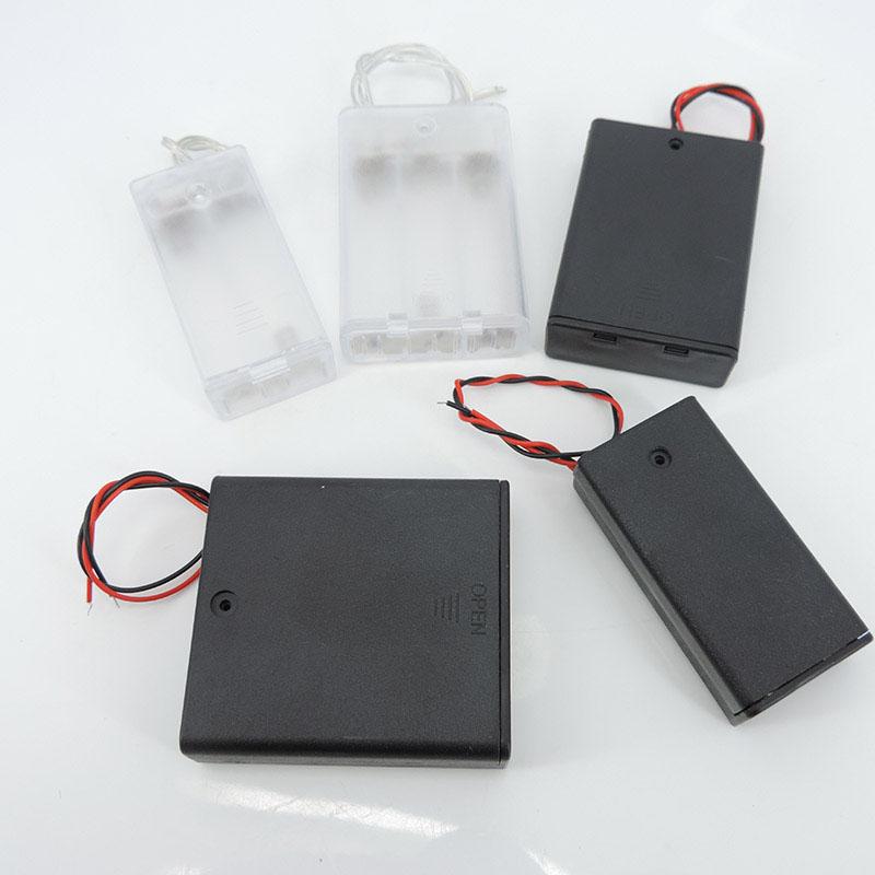 White Transparent 2/3/4 Slot AA Battery Holder AA Battery Box Case AA 1x 2x 3x 4x AA Battery Case With Switch DIY Repair