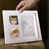 Pet Paw Print Kit Photo Frame DIY Keepsake for Dog Cat Hand Foot Clay Impression Memorial Picture Display Gift Decor Tabletop