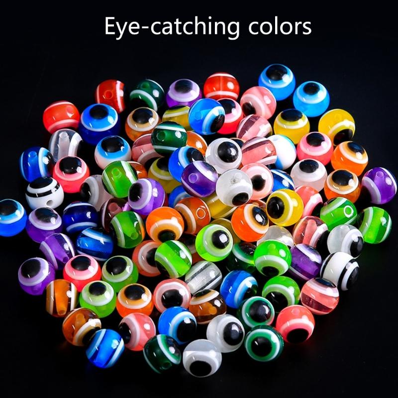 100Pcs Fish Eyes Shaped Beads Fishing Tackle Lures Tool for Lake River Fishing