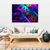 Canvas Print, Monstera Leaves In Neon Colors