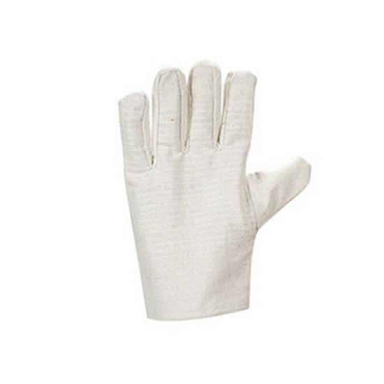 Thickened Anti-slip Canvas Welding Gloves - White Shell, Wear-resistant for Work & Handling
