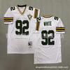 Camiseta de Fútbol Retro Green Bay Packers para Hombre de Algodón Camisa Deportiva Estilo Vintage NFL 87 52 84 Bordada