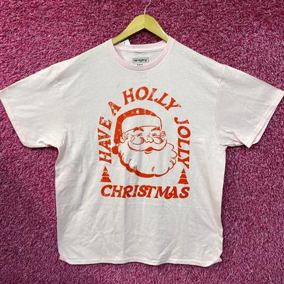 Weihnachtsmann Fröhliche Weihnachten Vintage Stil Rosa T-Shirt