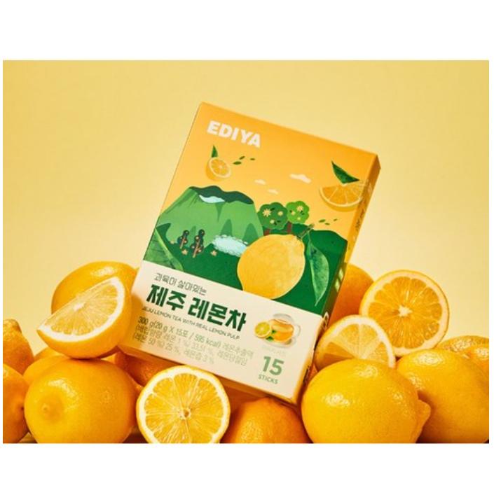 Refreshing Jeju Lemon Tea with Real Fruit Pieces