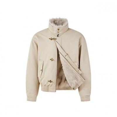 Herren-Winterlederjacke: Amerikanische Flugzeugschnalle, Baumwollmantel, Trendige High Street Cool Streetwear von Zuo Shan Diao.