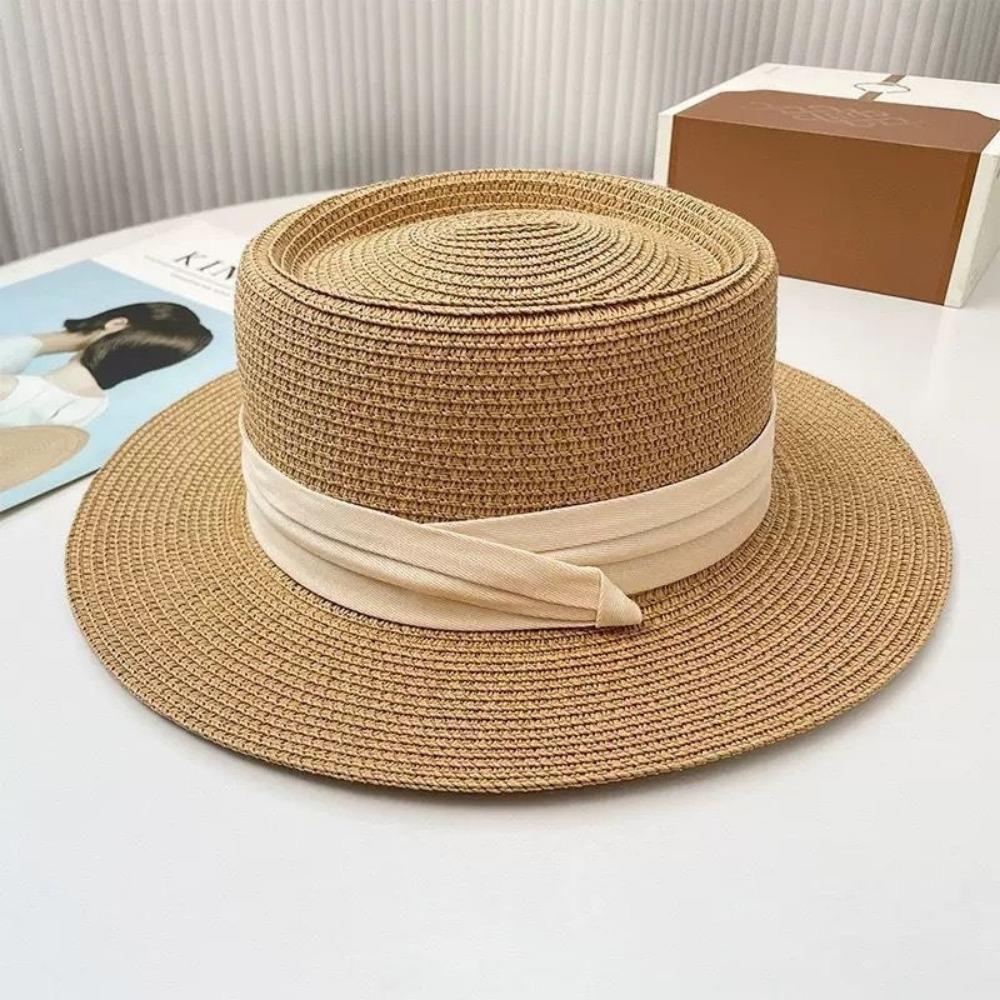 Cappello Panama Naturale Francese 54~58cm Versatile per Vacanze Protezione Solare
