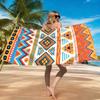 Bohemian Geometric Beach Towel, Microfiber Quick Dry Bath Towel, Tribal Aztec Print Towel for Summer