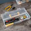 Clear Hardware Storage Box With Handle Perfect For Organizing Supplies And Workshop Tools Handheld Toolbox