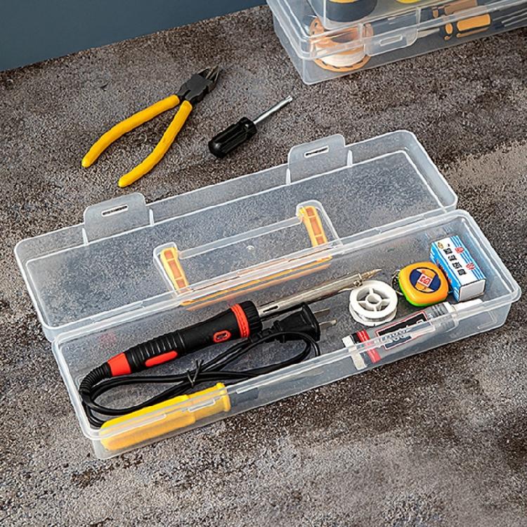 Clear Hardware Storage Box With Handle Perfect For Organizing Supplies And Workshop Tools Handheld Toolbox