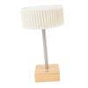 Rechargeable Desk Lamp with Fabric Shade Top Mirror Table Light Modern Touch Dimmable LED Bedside