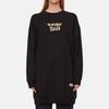Evisu Aw21 Logo Floral Pattern M Mid-Length Sweatshirt Women sweatshirt Black 2EAHTW1TU366OSCT