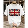 T-shirt Uomo Vintage Pesante 180g Union Jack | Maglietta Grafica Bandiera Britannica Usurata, Comoda Vestibilità Regolare Manica Corta per Uscite Casual,