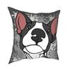 Home Decor Funny Cute Bull Terrier Pattern Print Pillowcase Polyester Cushion Cover Decor