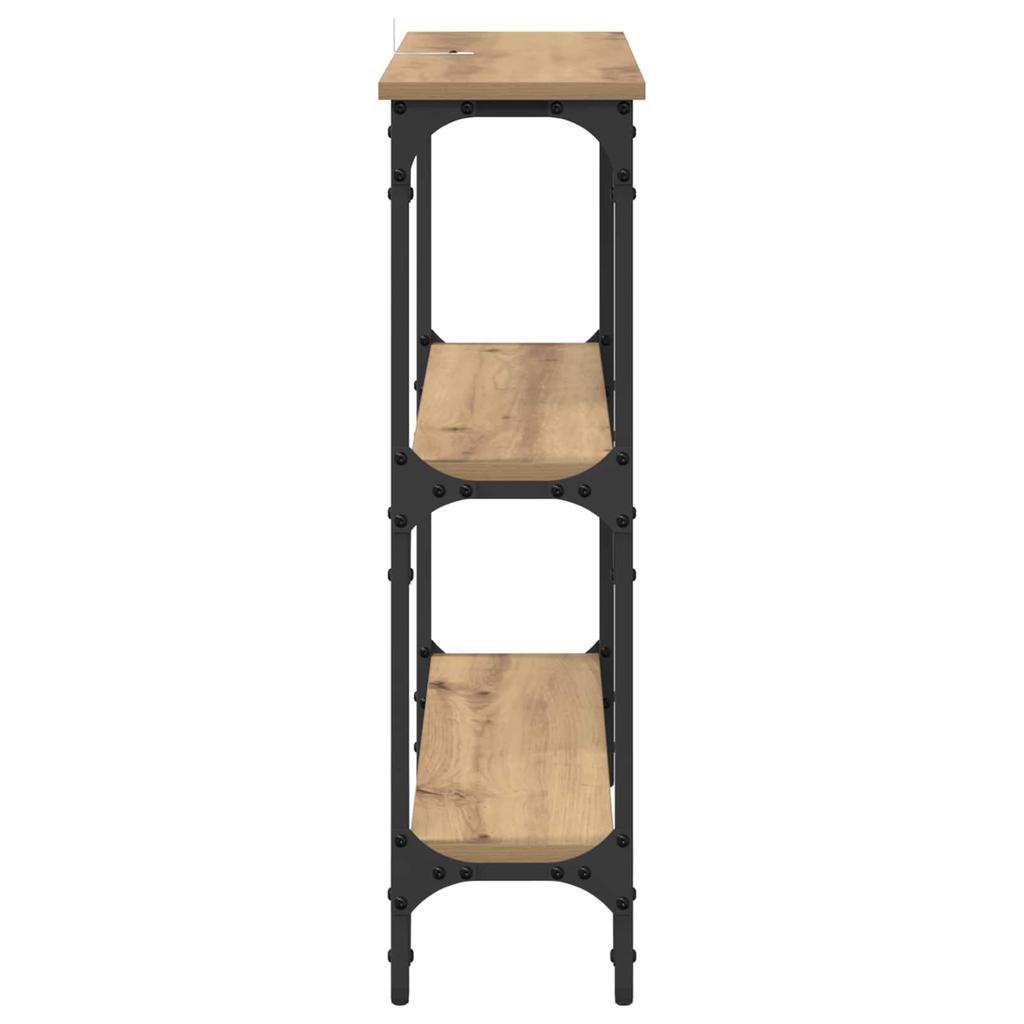 Artisan Oak Console Table 75 X 22.5 X 75 Cm Particleboard