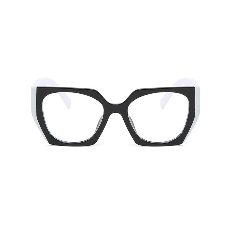 Brand Design Black White Glasses Women Frame Photochromic Anti Blue Light Computer Reading Eyeglass Hyperopia 0 To +6