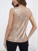  V-Neck Sequin Loose Pullover Tube Top - Sexy Fashion Short Vest for Women