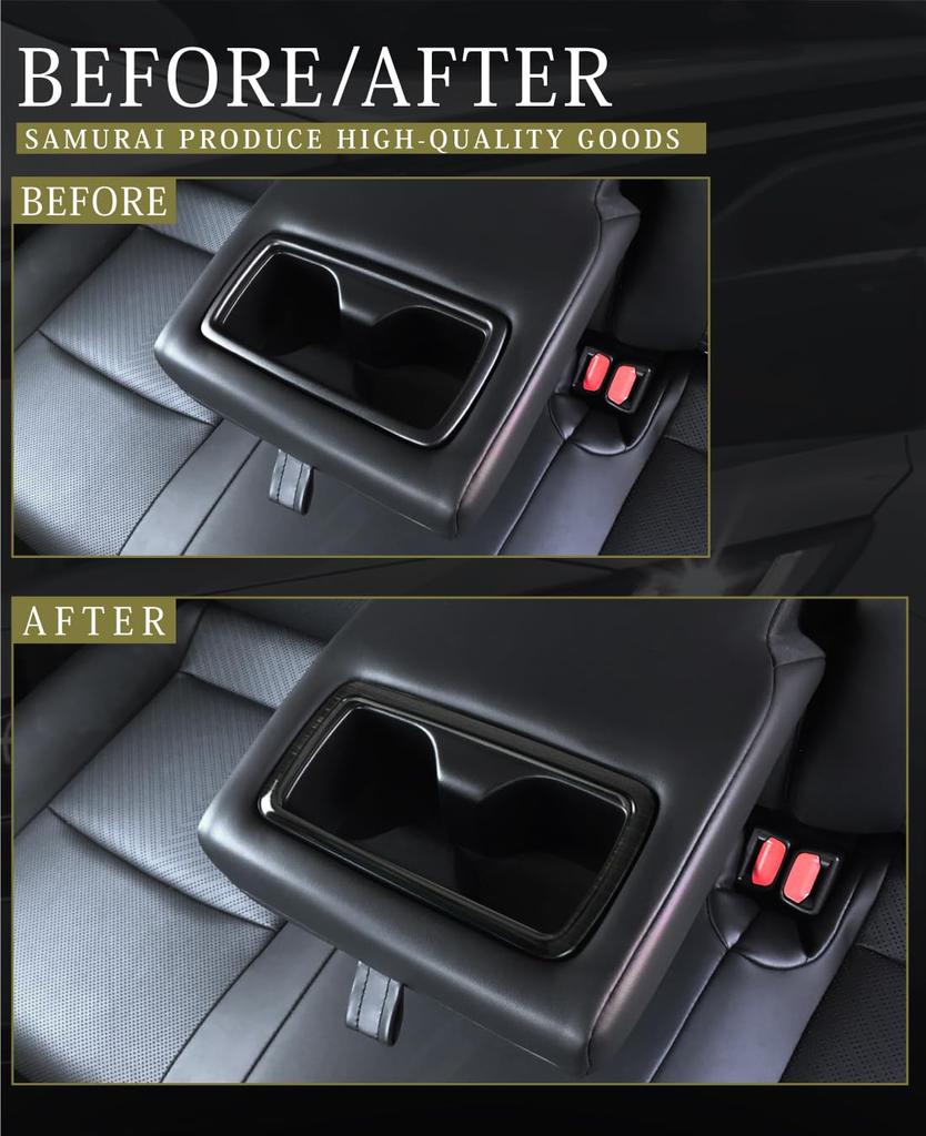 Samurai Produce Toyota Harrier 80 Series Rear Cup Holder Panel 1P Black Hairline