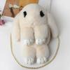 Niedliche flauschige Pompons aus Kaninchenfell Kettentasche Damen Cartoon Hase Umhängetasche Flauschiger Hase Schulterplüschrucksack Mädchen Geburtstagsgeschenke