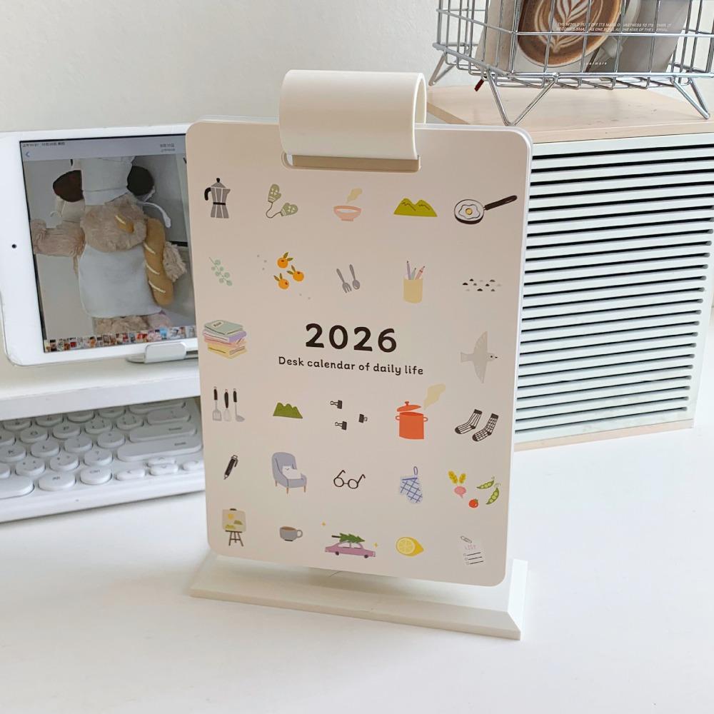 Page Flipping Cartoon Desk Planner Cartoon 2026 Cute Student Calendar  Calendar Ornament