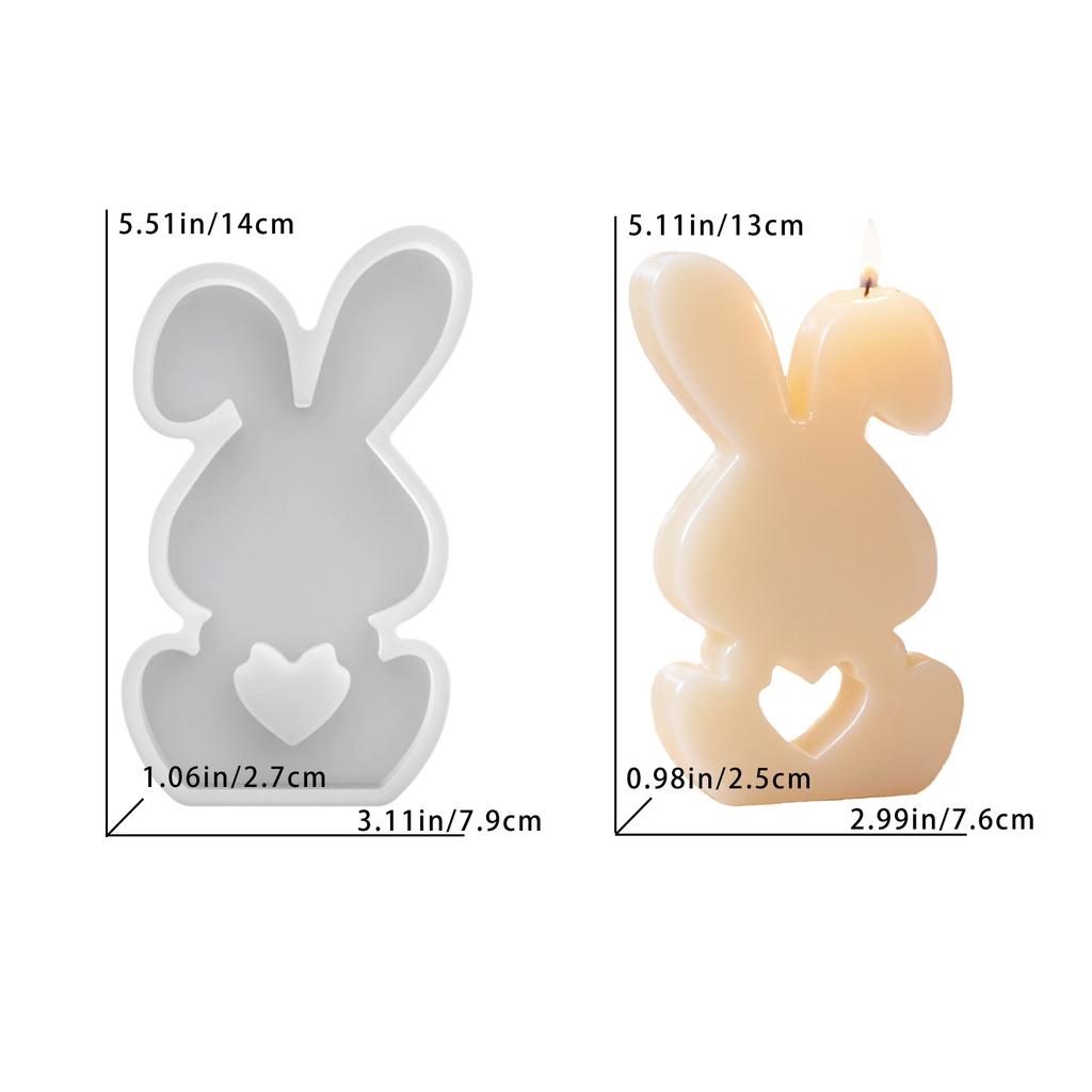 Aromatherapy Mold Special Design Rabbit Candle Mold Love Rabbit Silicone Mold Food-Grade For Resin Ornaments Plaster Decorations