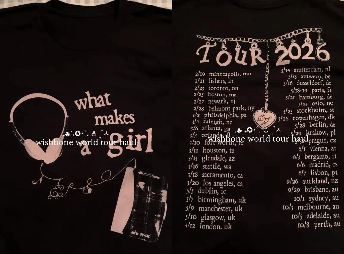 SALE! Conan Gray Wishbone World Tour 2026 Tour Dates T-Shirt All Size S