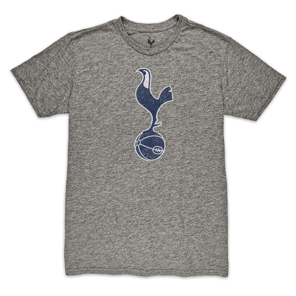 Футболка унисекс TOTTENHAM HOTSPUR с логотипом, премиальная, из смесовой ткани с фактурой, серая - 1863FC XXXXL