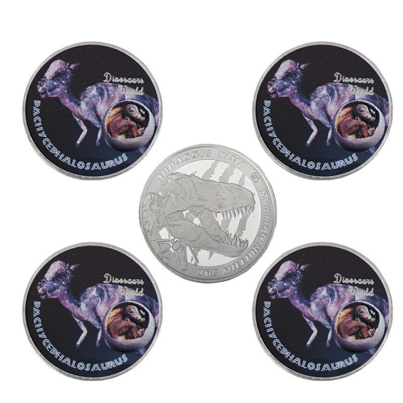 Monete Metalliche Commemorative Collezione Dinosauri, Intorno, Gioca con Medaglie Commemorative, Monete Attrazione Turistica