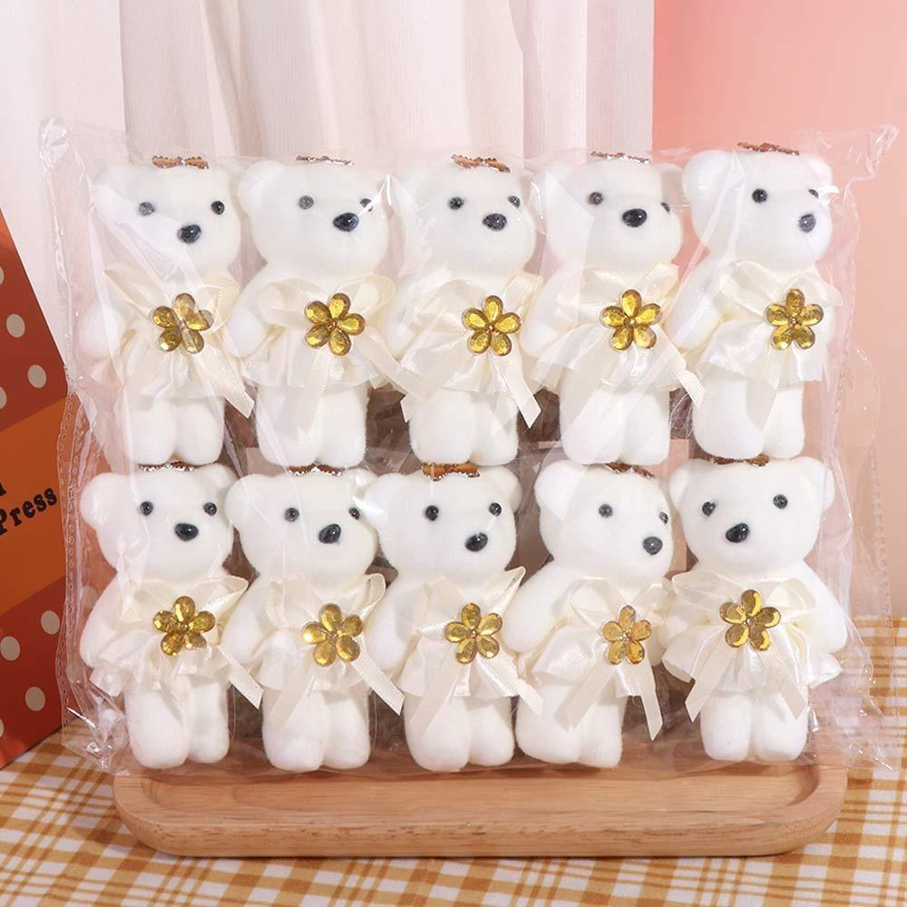10pcs/set Plush Animal Bear Plush Foam Toys Foam Bear Cartoon Bouquet Doll  Graduation Gifts