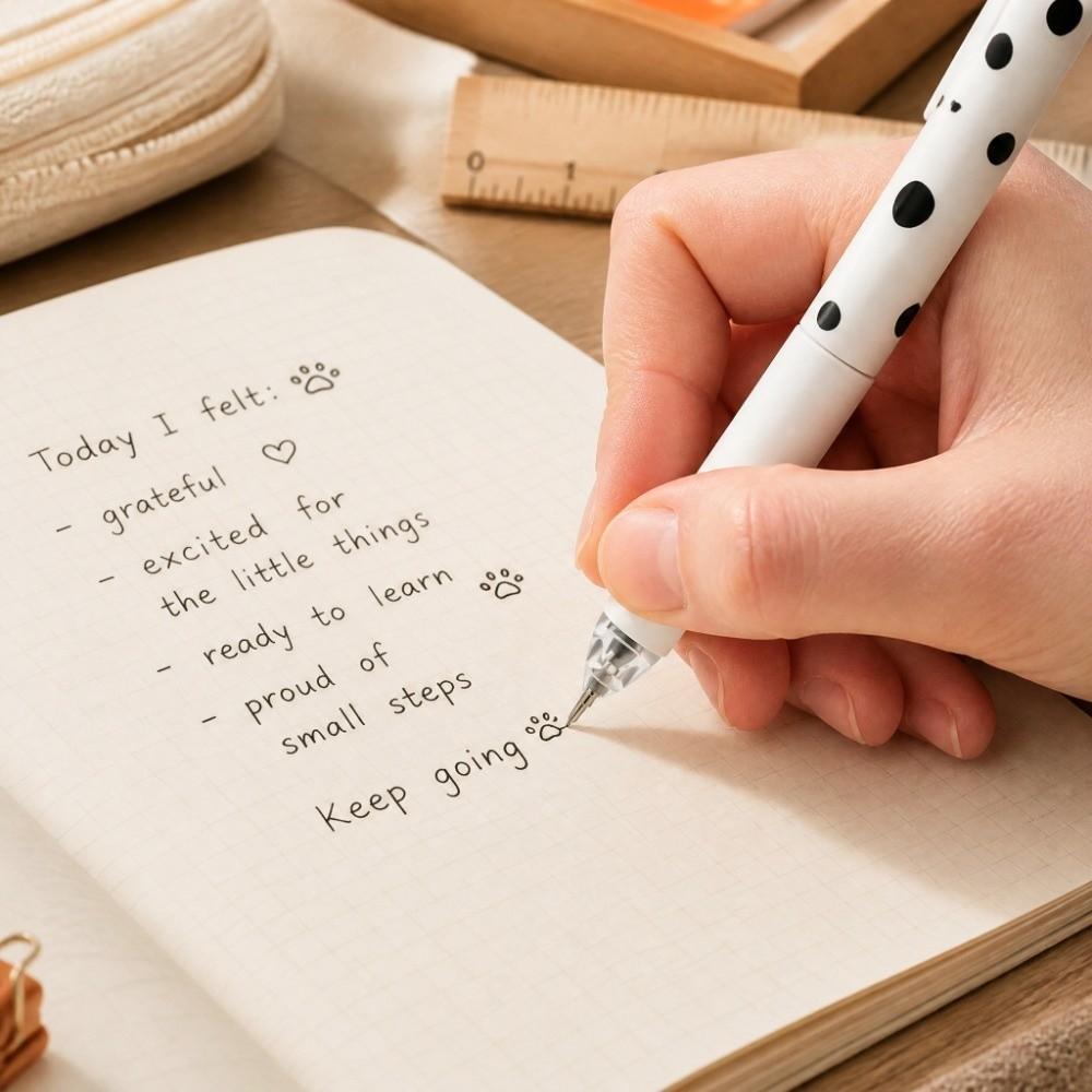 Anti Slip Silicone Grip Cute Dog Gel Pen 0.5mm ST Tip Student Gel Pen  School Supplies