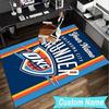 Custom Name Rug Thunder OKC Basketball Area Rug Suitable for Indoor And Outdoor,Carpets for Homes, Offices,Living Rooms,Home Decor,Christmas Gift