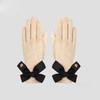 Soft Women Anti-cold Mittens Plush Windproof Finger Mittens 2 Finger Flip Gloves  Cycling