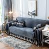 Winter Sofa Protector 1/2/3/4 Seater Plush Couch Cover Vintage Lace Sofa Slipcover Velvet Sofa Cover Stain-Proof Furniture Protector Pet Kids