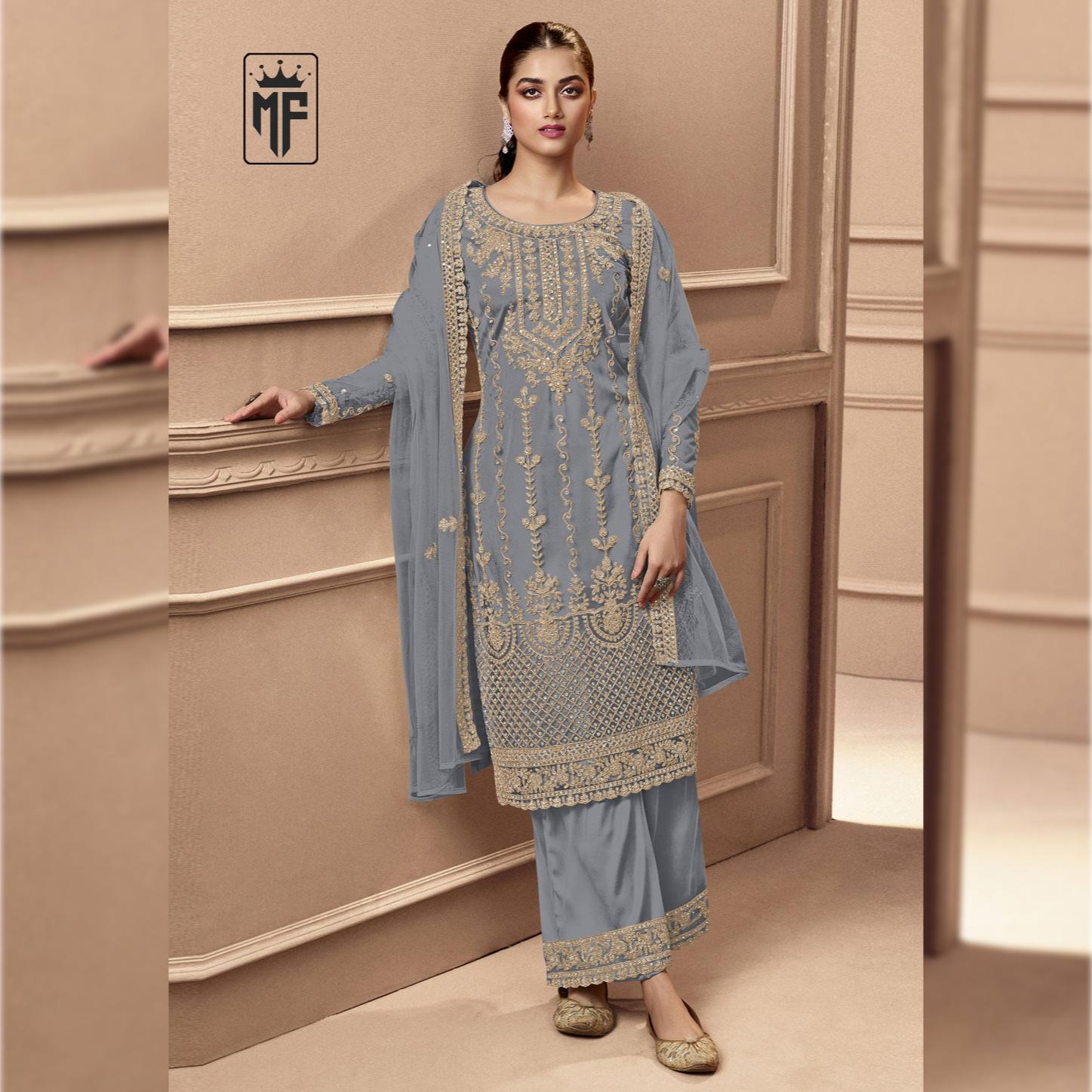 

Костюм палаццо в пакистанском стиле для фестиваля Wear Net Resham Work