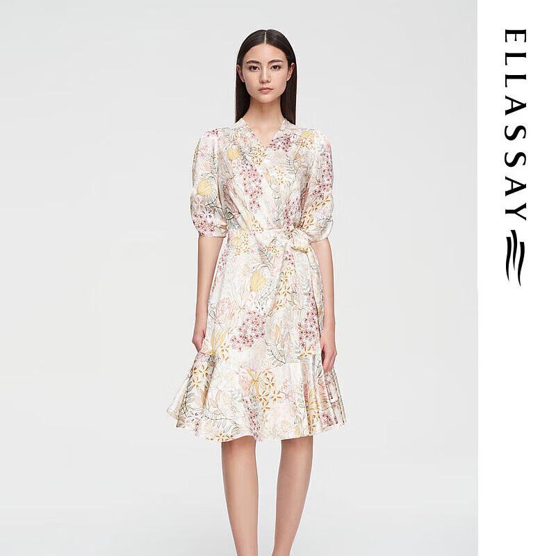 

ELLASSAY Women s Spring Mulberry Silk Wrap Dress S
