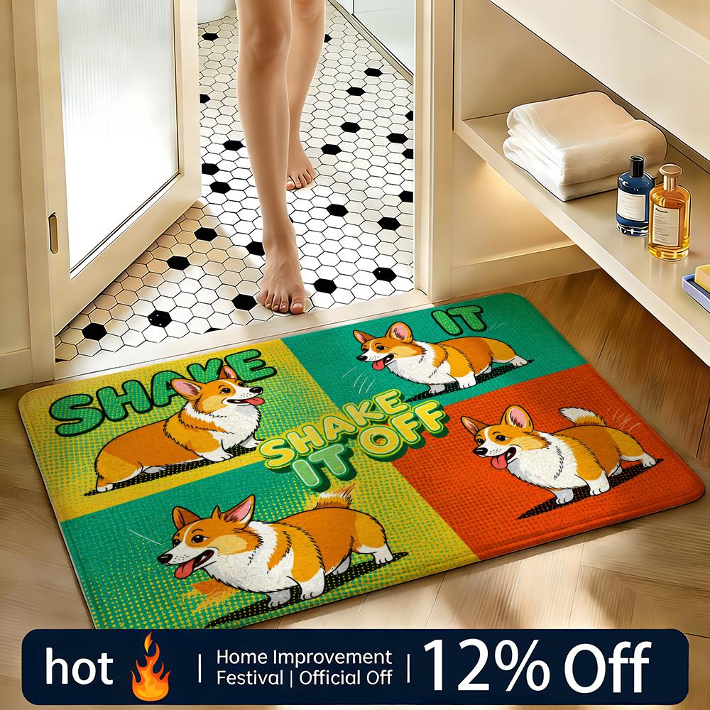 Soft Absorbent Non-Slip Rug Shake It Off Floor Mat Home Decor Doormat Bedroom Floor Mat Shower Carpet