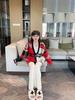 Women's Retro Plaid V-Neck Wool Knit Cardigan Sweater - Early Spring British Style