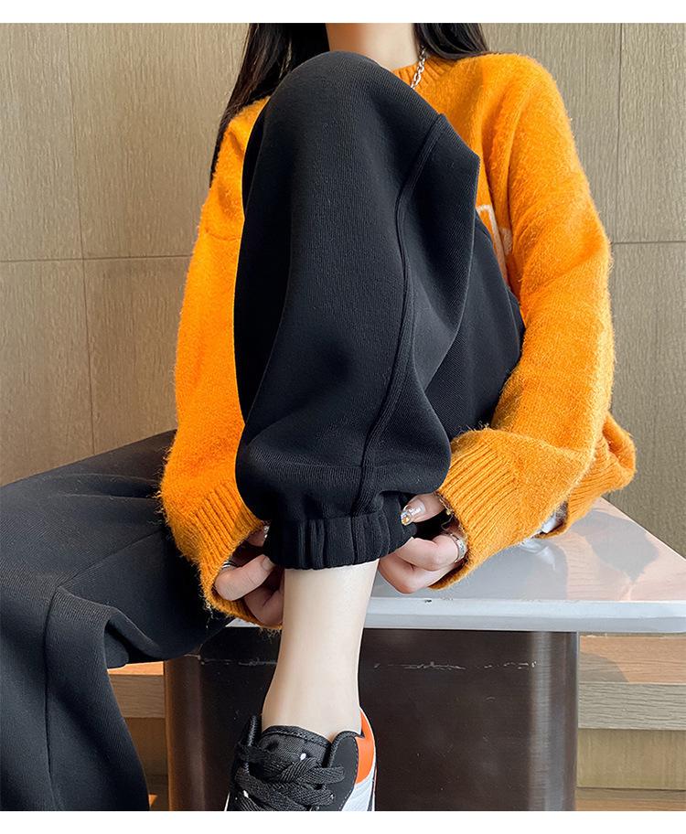 Plus Size 300 Jin Drawstring Sweatpants for Women - Slimming, Loose-Fit, Hip-Covering Lantern Style, Ideal for Spring and Autumn.