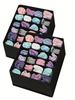 1 Piece Gray Fabric Storage Box with 24 Compartments - Foldable and Stackable Socks, Tie and Intimates Storage Box - Space-Saving Drawer Divider