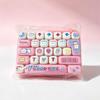 Stress Relief Keyboard Fidget Toy 26 Key Simulated Bell Pendant Cute Animal Decor for Daily Anxiety Release