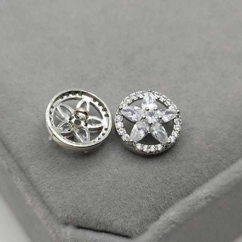 5 Stück/Los Luxus Kristallknöpfe Zirkonia Knopf für Kleidung Dekorative CZ Näh Strassknöpfe für Kaschmir Cardigan