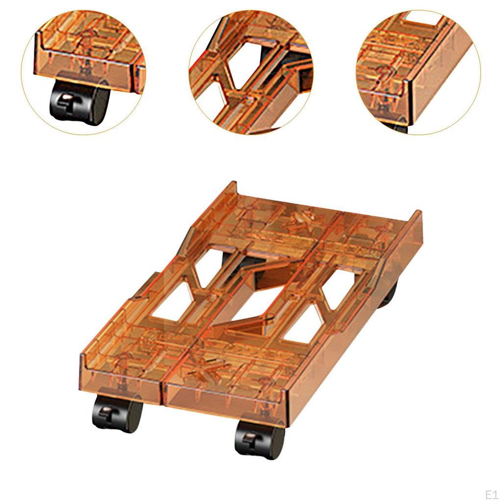 Desktop CPU Rolling Stand Computer Cart Hollow Design Practical Mainframe Bracket