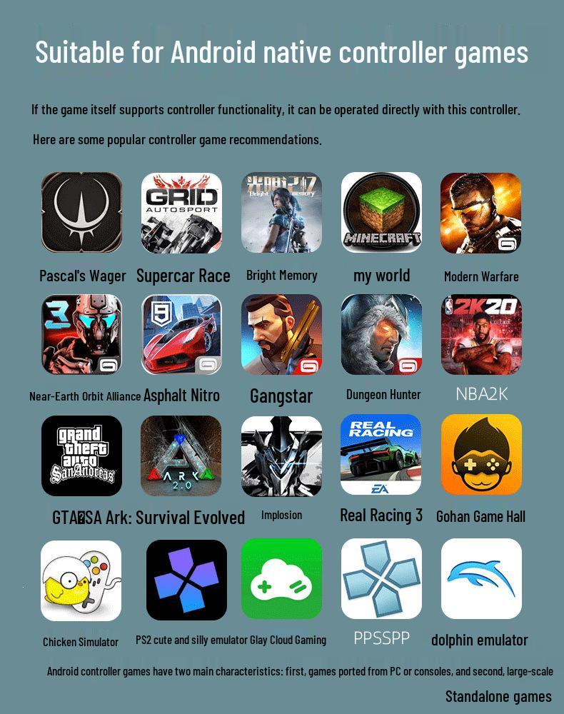 Clearance Wireless Bluetooth Game Controller for Mobile & NS Console with Wake-Up Feature HD-6500