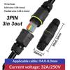 1 Set Quick Connection 2/3 In 2/3 Out 2/3Pin Electrical Terminal Adapter Wire Connector Ip68 Waterproof Cable Connector