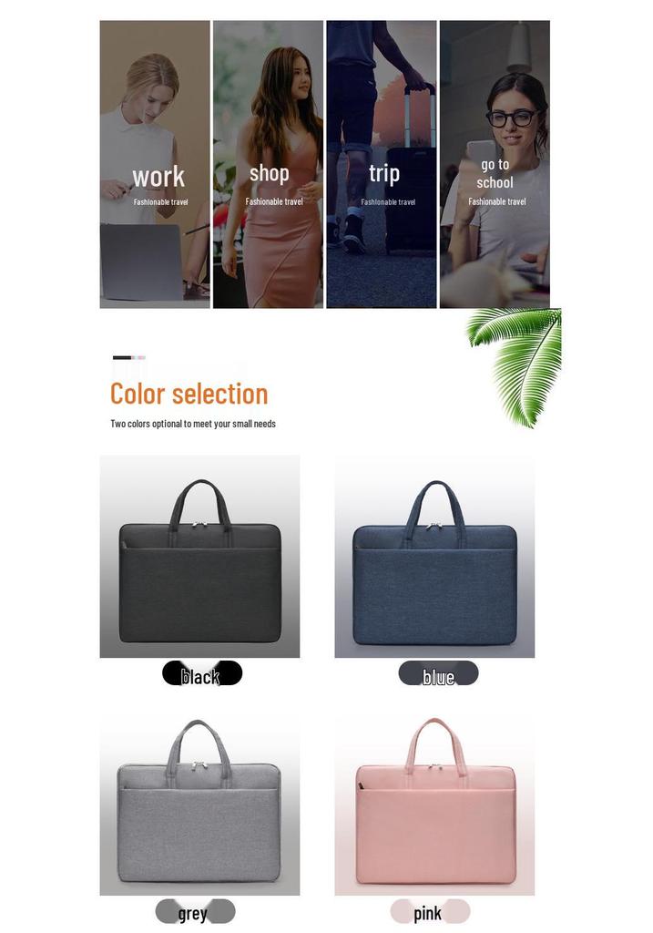 Shockproof 14"-15.6" Unisex Laptop Briefcase with Logo Printing Option