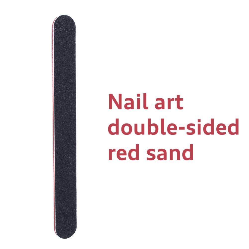 20pcs 100/180 Grit Double Sided Nail Files Black Nail Sanding File Pedicure Tool File  For Pedicure