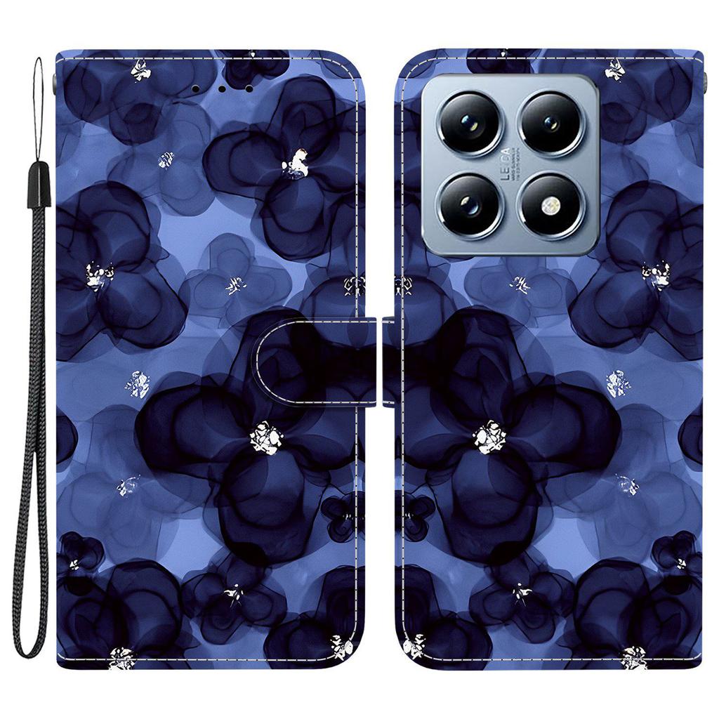 For Xiaomi 14T Wallet Case Pattern Printing Leather Stand Phone Cover with Strap